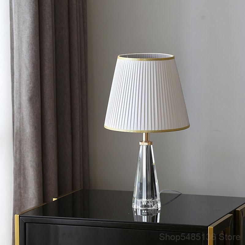 Modern Crystal Table Lamp LED Bedroom Bedside Table Light (WH-MTB-139)