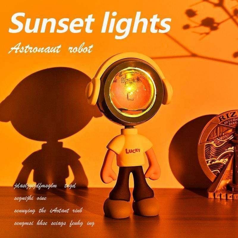 Home Decoration Wholesale 5W Floor Table Lamp Rainbow Sunset Red Sun Sunset Lighting Lamp