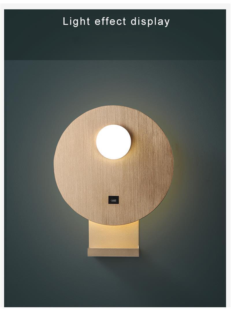 Nordic Interior Lighting Design Modern Metal Round LED Wall Light