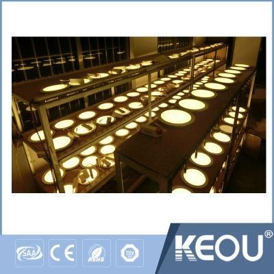 with IC Isolated Driver PF0.9 CRI80 90lm/W 12W Recessed Slim Round Panel LED Light