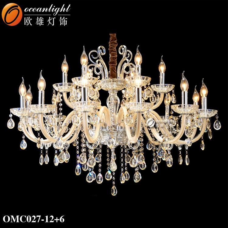 Classic Cognac Crystal Candle Chandelier Pendant Light Om88033c