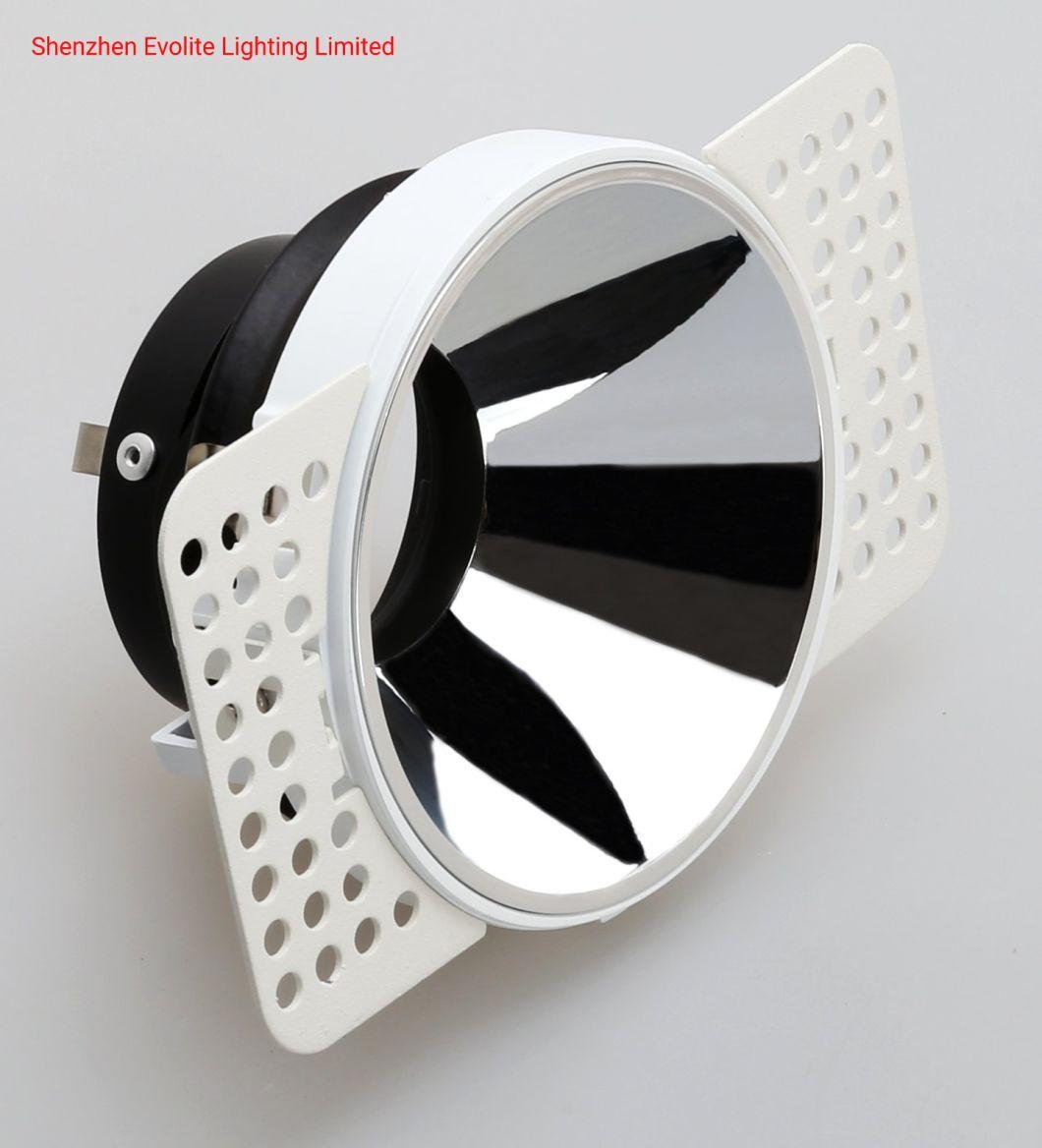 Die Cast Aluminum Trimless Round Ring Downlight Ceiling Light Fittings