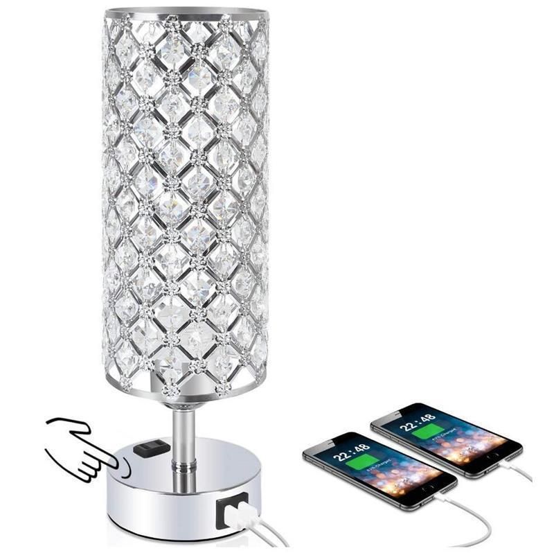 Indoor Bedside Lamp Shop USB Rechargeable Touch LED Crystal Desk Lamp