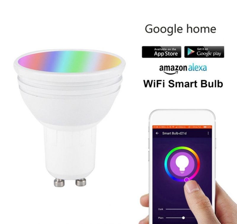 Controlled Smart Light Bulb MR16 5W WiFi RGB LED Spotlight Bulb UV Germicidal Disinfection Lamp Sterilize for Home Office