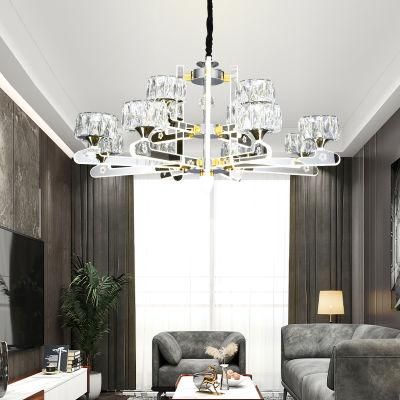 Dafangzhou 356W Light China Black Chandelier Modern Manufacturer Modern Lamp Crystal Material Lighting Chandelier Applied in Washroom