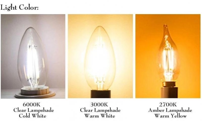 Crystal Lamp 220V 3W Candle LED Bulb E10