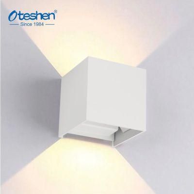 Square Aluminum Wall Light up and Down Wall Lamp IP65 Waterproof Indoor Outdoor Lighting 6W