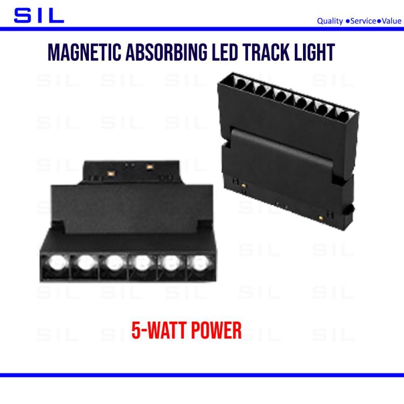 Indoor Rail Lighting Magnetic Track Light System DC48V Magnetic Flood LED Linear Track Light 5watt LED Track Light