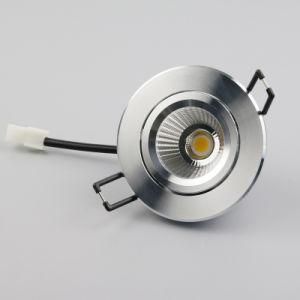 Silver Stainless Seel Color 5W 8W 10W 12W 0-10V Dimmable Adjustable COB LED Downlight Flicker Free