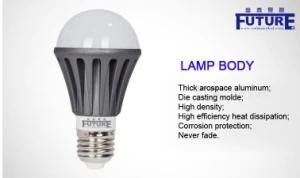 CE Approved Future F-B6 E27 E14 B22 Die Casting Aluminium Plastic LED Bulb Light