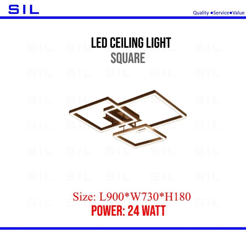 Hot Sale Direct Factory Price 36W Home Indoor LED Ceiling Lighitng Super Gold Ring Square Lamp Pendant Lights Modern LED Chandelier