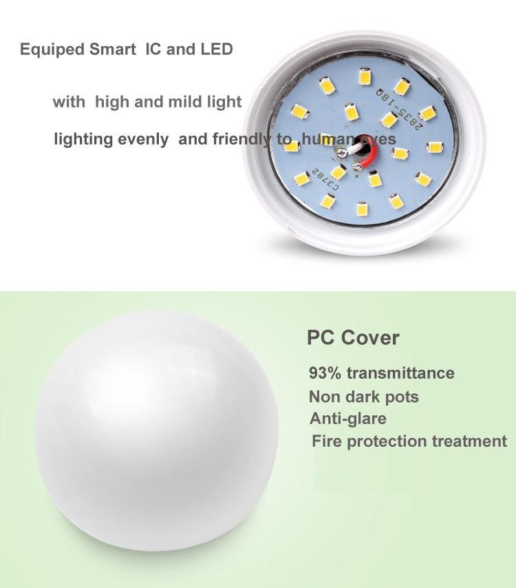 High Efficiency Bio Light Soft Light Comfortable Light LED Bulb with Non Dark Pot Anti-Glare Friendly to Human Eyes