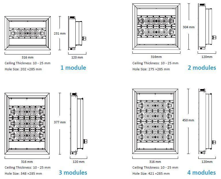 40W - 240W LED Canopy Petrol Station Light with Antex Certificate