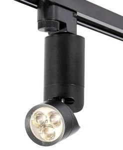 High Brightness 3 Wire Track Black Shell White Color 3000K Color Temperature Dimming Zoomable 25W LED Track Spotlight for Museum