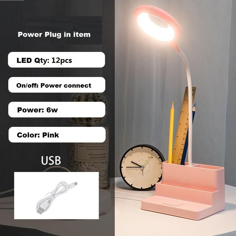 Dimmable Portable Charger LED Table Lamp LED Reading Lamp