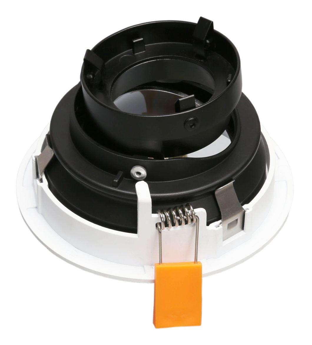 IP20 Fixed Round GU10 or MR16 G5.3 Light Frame and Ceiling LED Spot Light Downlight Housing