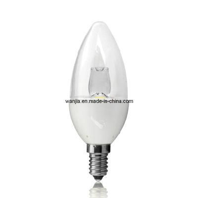 Glass Shell LED C37 Candle Bulb with Dimmable Function