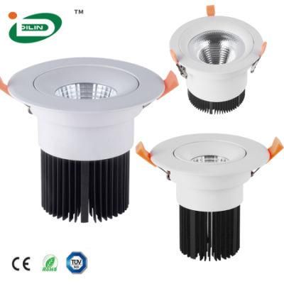 Modern Design IP20 12W 20W 30W 40W 50W 60W Indoor COB Round White Modern Downlight Project