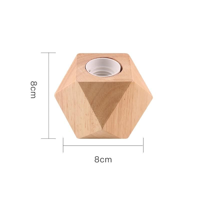 Modern Wood Table Lamp Retro E27 Desktop Decorative Light Indoor Art Lamp Living Room Bedroom Decoration Wood Light Base EU Plug