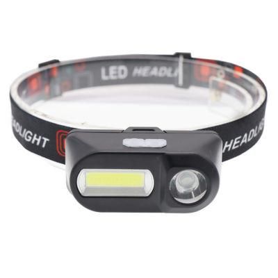Portable Mini XPE+COB LED Headlamp USB Rechargeable Camping Head Lamp Fishing Headlight Flashlight Torch