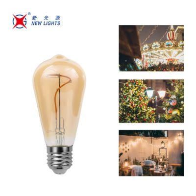 Vintage Amber LED Filament Bulb 2W 4W 220V