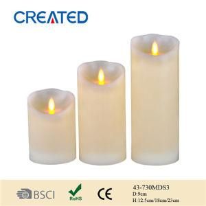 Hot Sale Battery Operation Flameless Moving Wick Candle LED Light, Electric Candle Light, Candle Light LED (43-730MDS3)