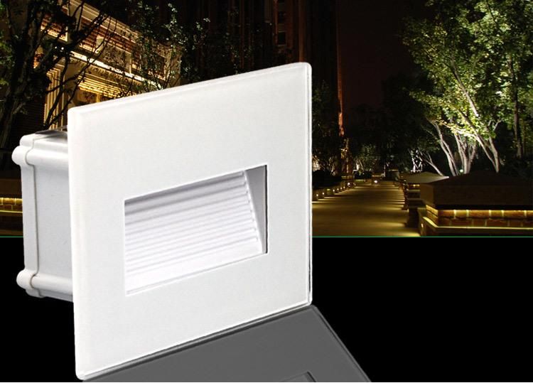 Ce Approved 3W Outdoor LED Recessed Wall Lamp Light Induction Embedded Step Stair Light IP44