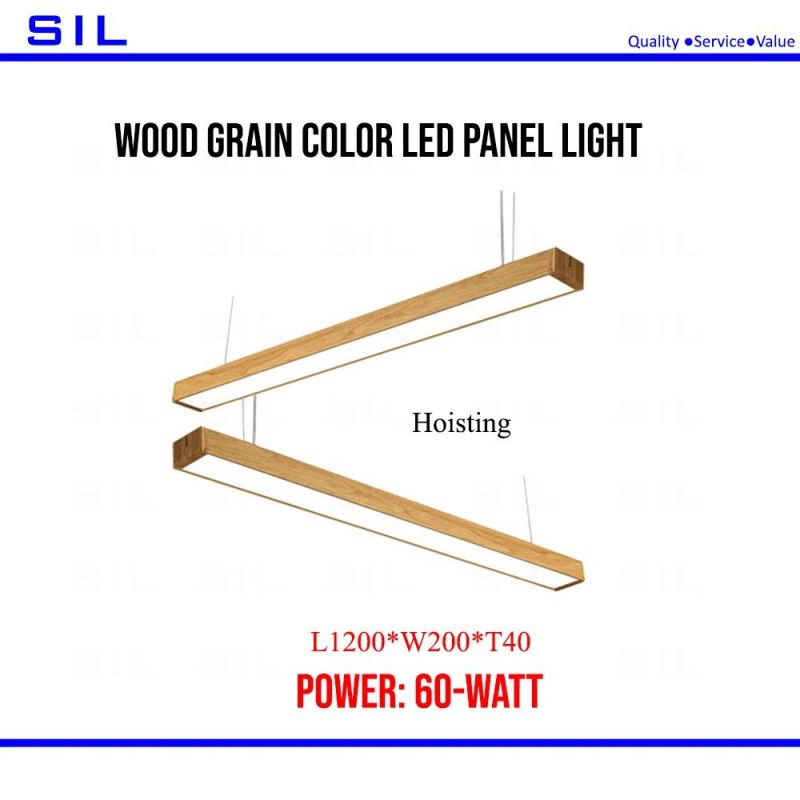 60W Aluminum Office Pendant Linear Strip Lighting Linkable LED Linear Light LED Panel Light