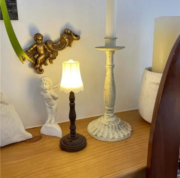Cute Mini Bedside Night Light Retro Small Table Lamp Decoration Lamp