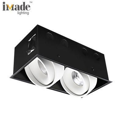 2X15W with CE Certificate Die Casting Aluminum High Quality LED Recessed Round Downlight