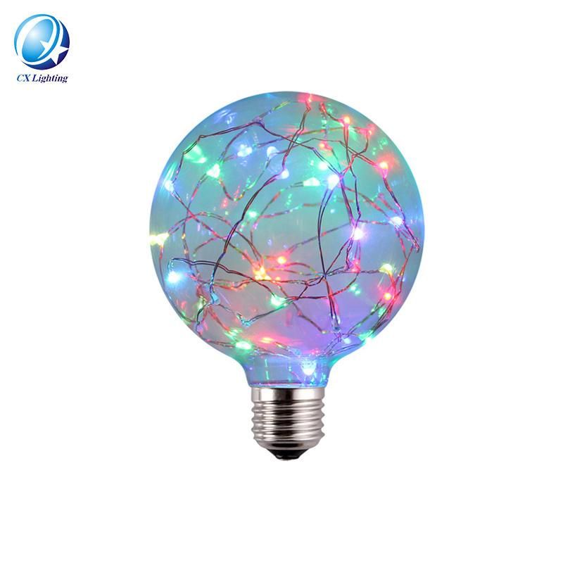 Top Quality Copper Filament LED Bulb with Red Blue Green Colors Office Recommended Decorated Light Lamp Wholesale Price for Global Distributor 2700K RGB-G80