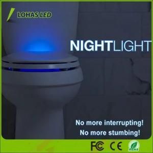 USB Rechargeable 1W Toilet Night Light with IP65 Waterproof Motion Sensor in Darkness Only Fits Any Toilets