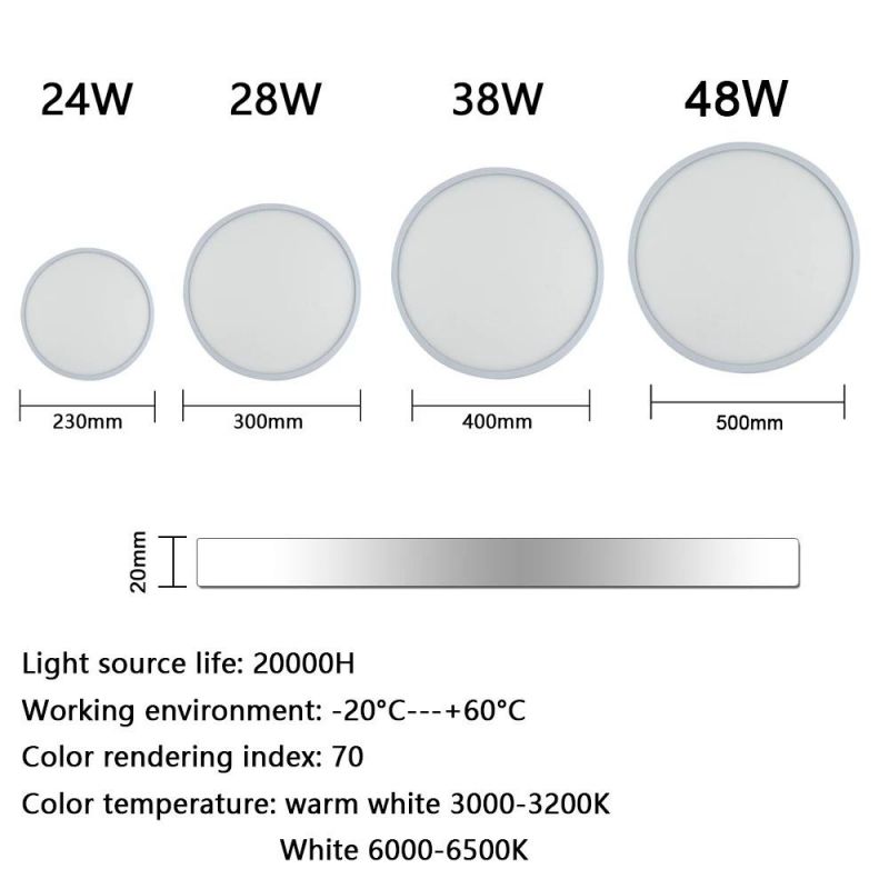 CE CCC Smart Wifiroom Inchemergency Bigled Downlight Super Ceiling Light