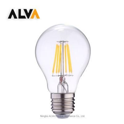 LED Filament Bulb 4W 6W 7W 8W Glass A60 A19 COB LED Light Amber Clear Edison Bulb E27 B22 E26 Classic Equal 40W Incandescent Lamp LED Bulb