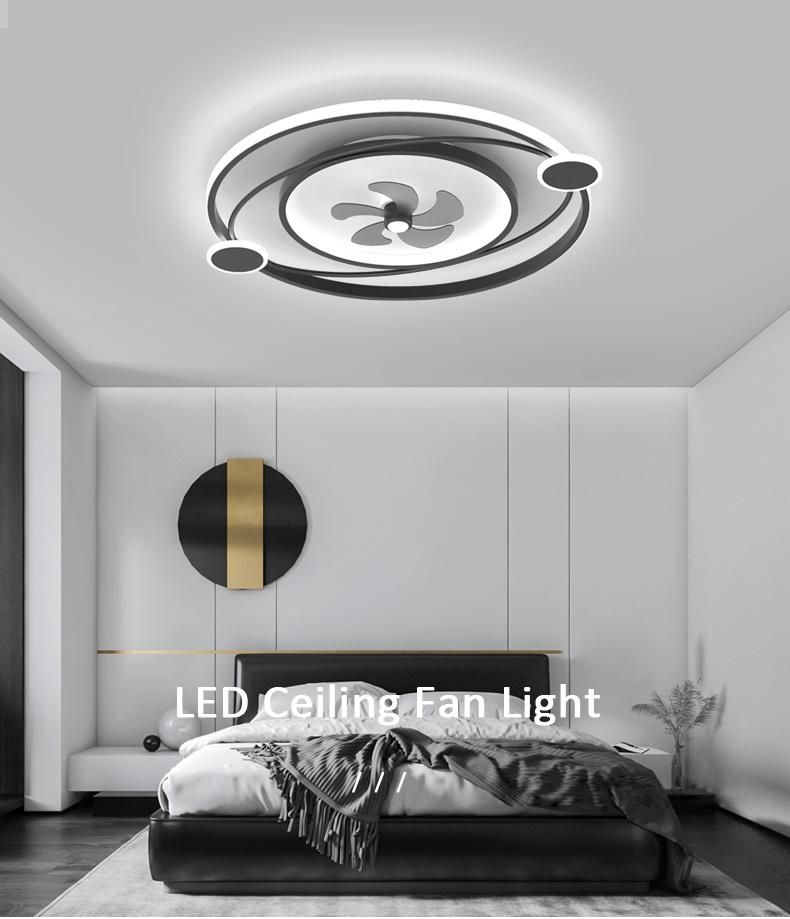 62W Remote Control Living Room Bedroom Modern Dimming Indoor Ceiling LED Fan Light