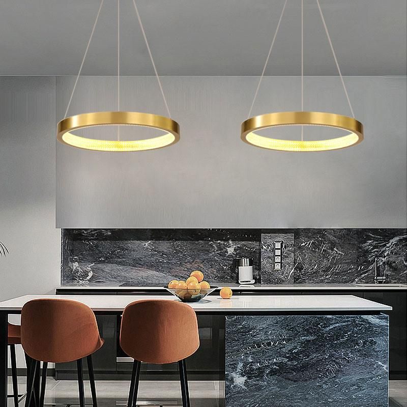 New Modern Gold Decor House Pendant Decoration Ceiling Light Circle Lighting Chandelier Modern