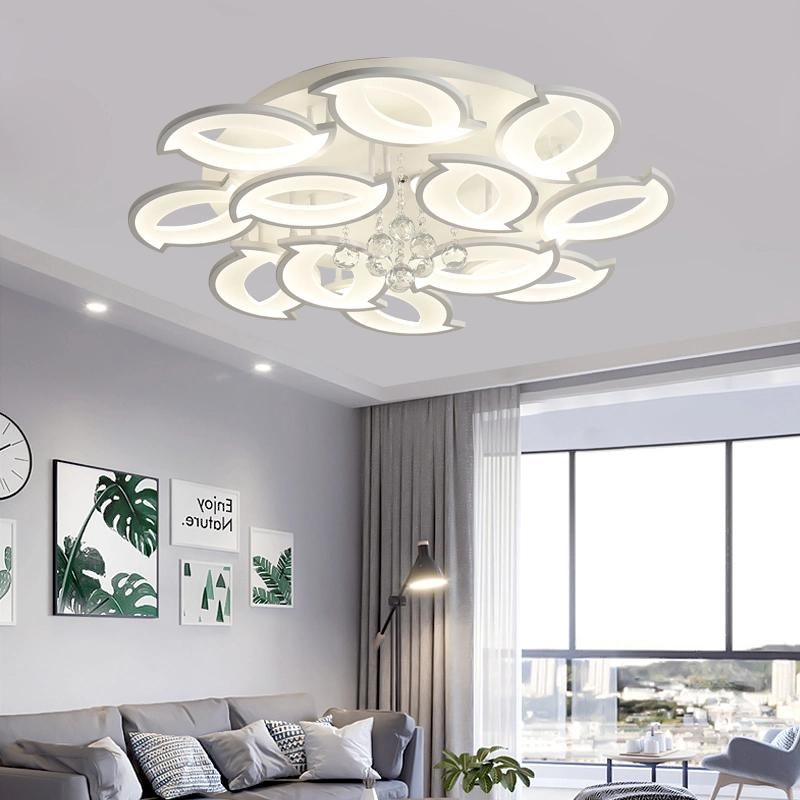 2022 Modern Decorative Flower Energy Saving Design Acrylic Crystal Ceiling Lamp Light