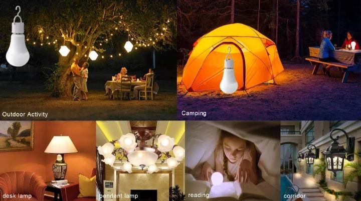 Camping Lamp Li Battery Dob High Brightness Intelligent LED Bulb Lamp