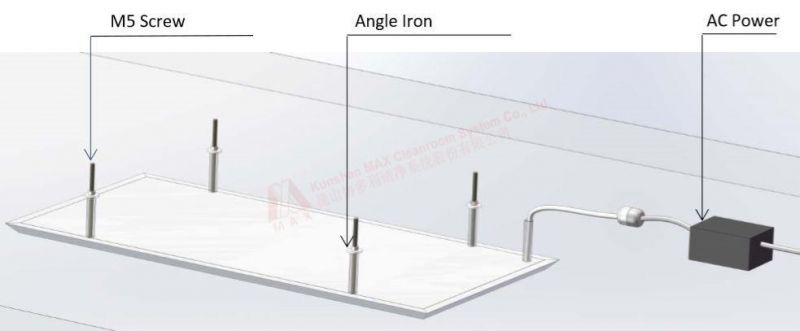 12mm Thick Ceiling-Mounted LED Panel Light for Pharma GMP/FDA/EU GMP Cleanroom System