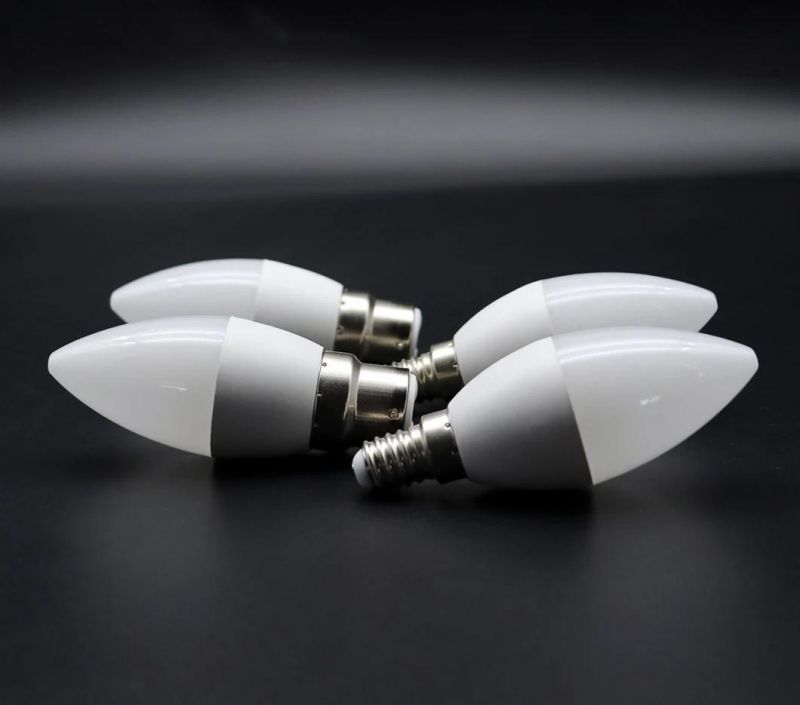 Chinese Manufacturer of LED Energy Saving Lamp C37 Bulb Light E27 E14 B22 with CE RoHS EMC for Indoor Home Office Decoration Lighting