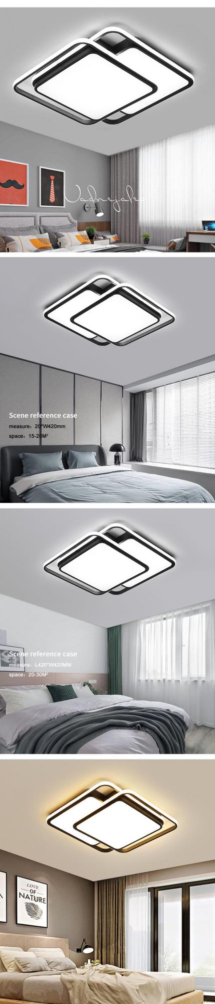 China Factory Wholesale Cheap Aluminum Warm White LED Light Source Modern Bedroom LED Hanging LED Ceiling Lighting