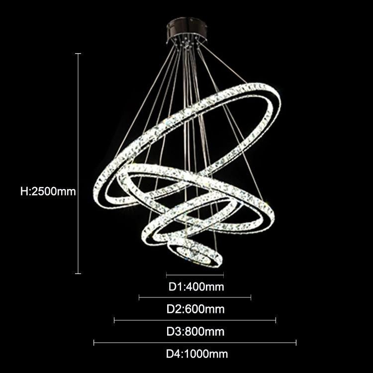 Tpstar Lighting Home Decoration LED Modern Luxury Crystal Glass Large Ceiling Pendant Pendant Hotel Light Chandelier