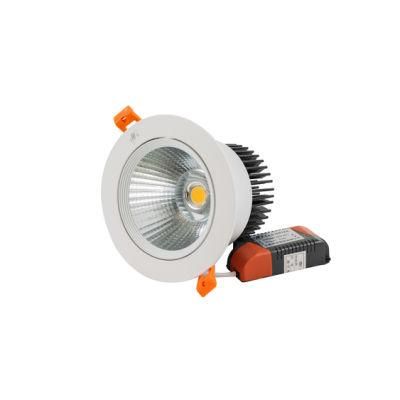 Dimmable Round Spot Lighting Embedded LED Downlight 7W 6500K Cool White 100-240V
