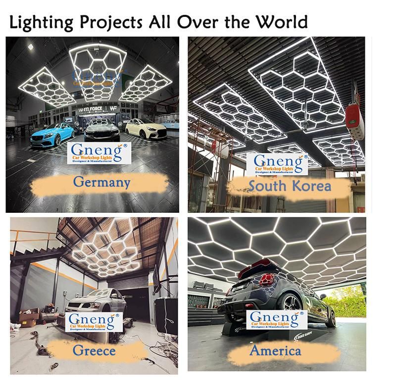 Gneng Factory Direct Sale Hexagon Garage Ceiling Detailing LED Lights