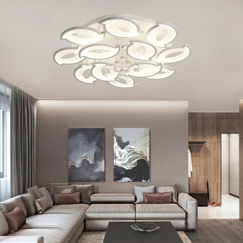 2022 Modern Decorative Flower Energy Saving Design Acrylic Crystal Ceiling Lamp Light