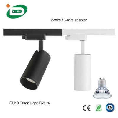 CE RoHS Round Ceiling Spotlights Cylinder Mount LED Downlights GU10 Pure Aluminium LED Track Lighting