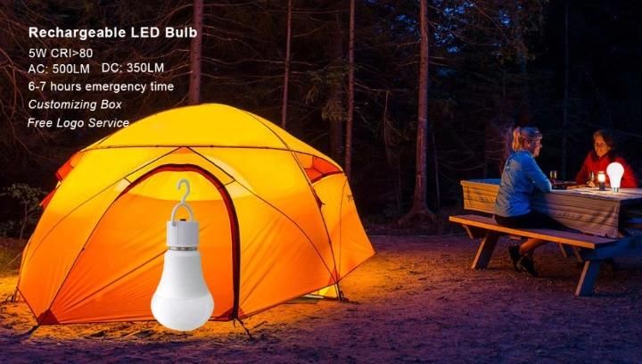 Camping Lamp Li Battery Dob High Brightness Intelligent LED Bulb Lamp