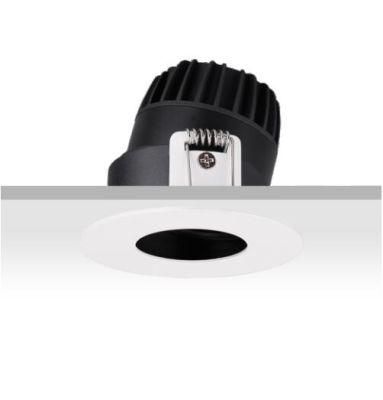 Anti Glare 6W 10W COB LED Recessed Downlight Black Inner Ring Adjustable Spotlight Small Angle 10 Degree IP44 LED Lamp Downlight