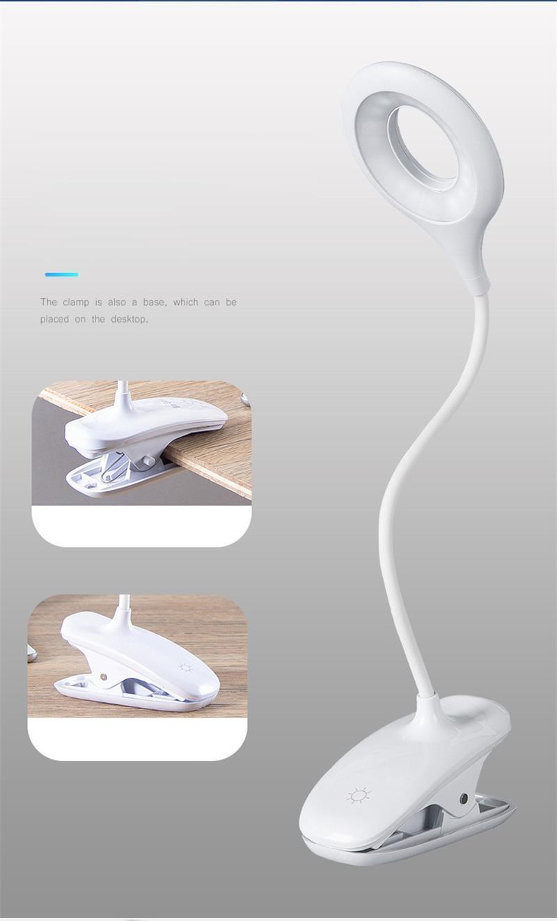 Nordic Indoor USB Clip Light Reading Book Night Light Mini LED Desk Lamp
