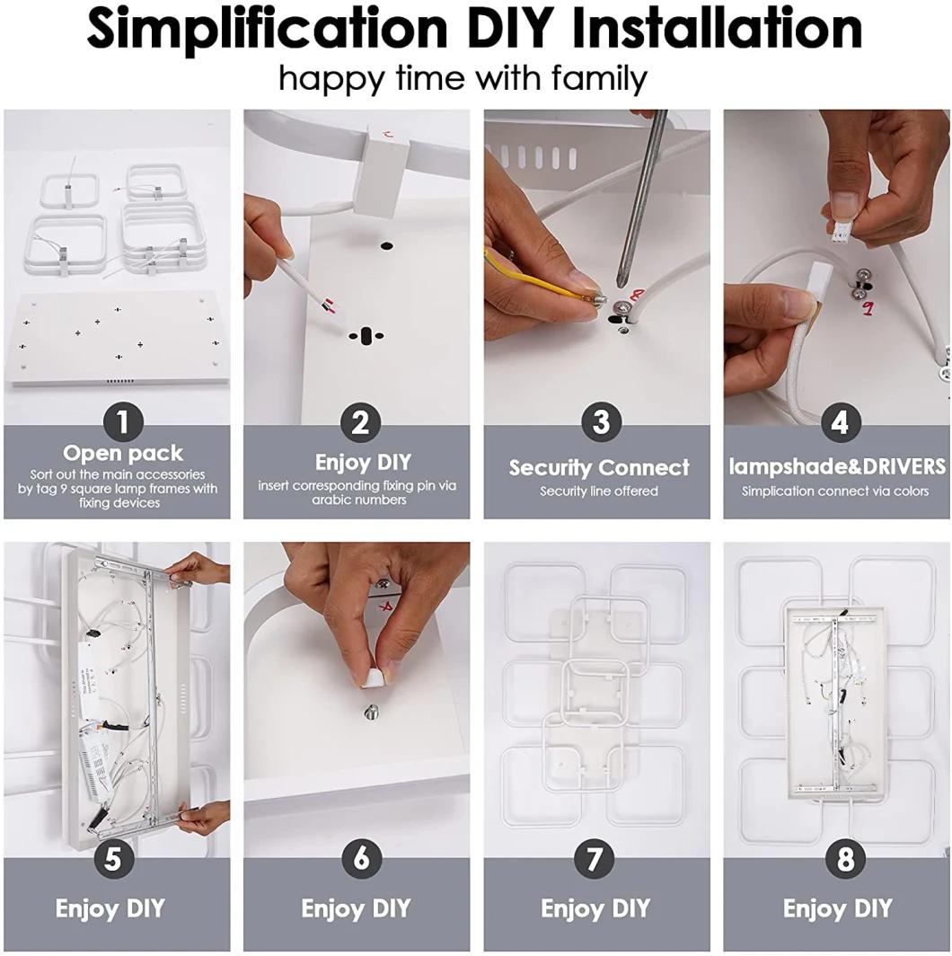 12W 36W 63W Room Remote 12V Colour LED Ceiling Lamp